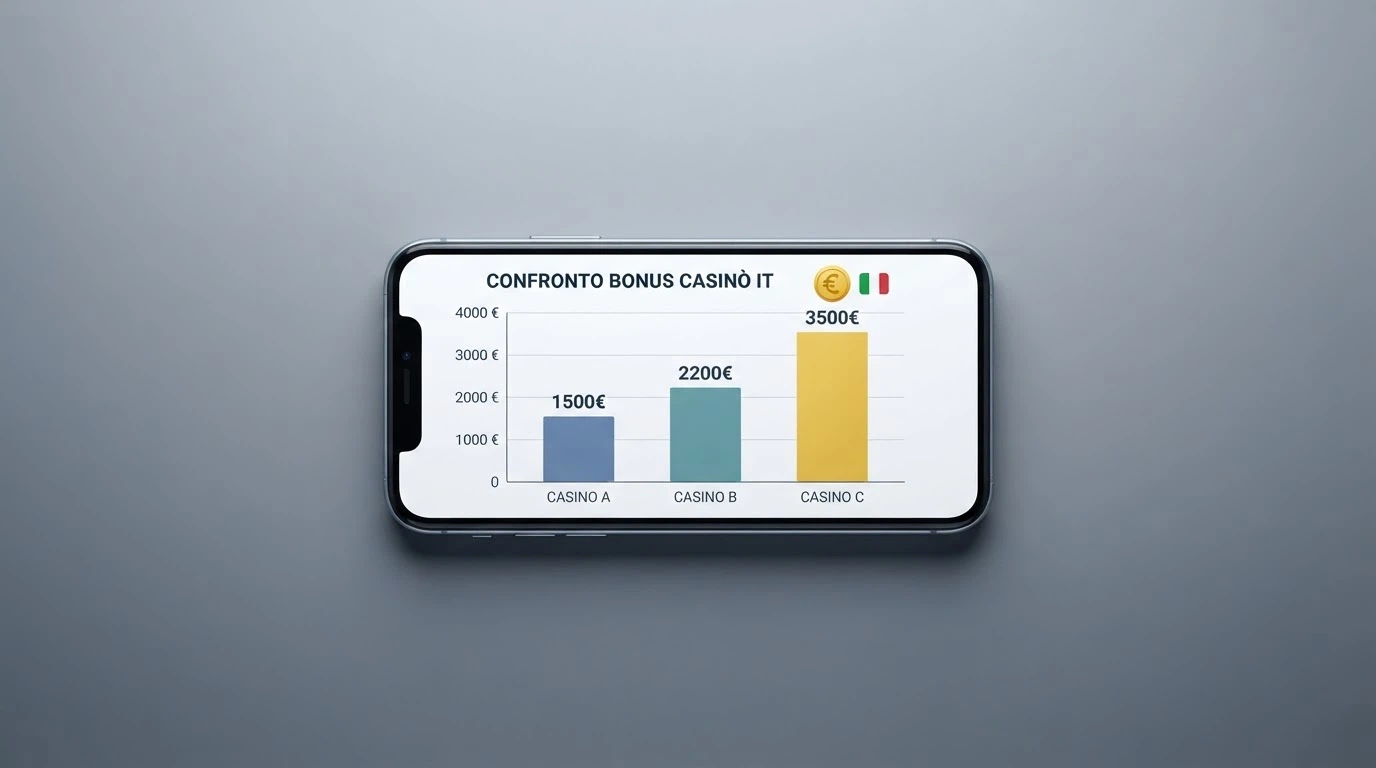 Schermata di una pagina promozioni di un casinò ADM con i termini del bonus in primo piano: importo, rollover e validità evidenziati