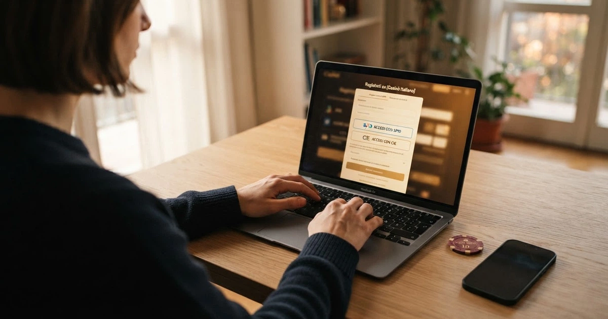 Interfaccia di registrazione di un casinò online con le opzioni di verifica dell'identità in evidenza: SPID, CIE e caricamento documento