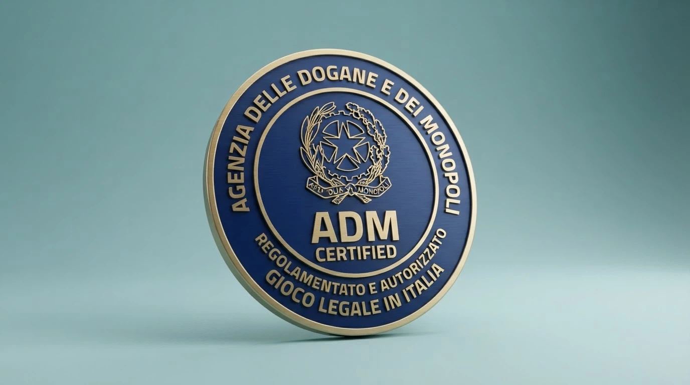 Il logo ufficiale dell'Agenzia delle Dogane e dei Monopoli accanto alla dicitura «concessionario autorizzato» su uno sfondo pulito