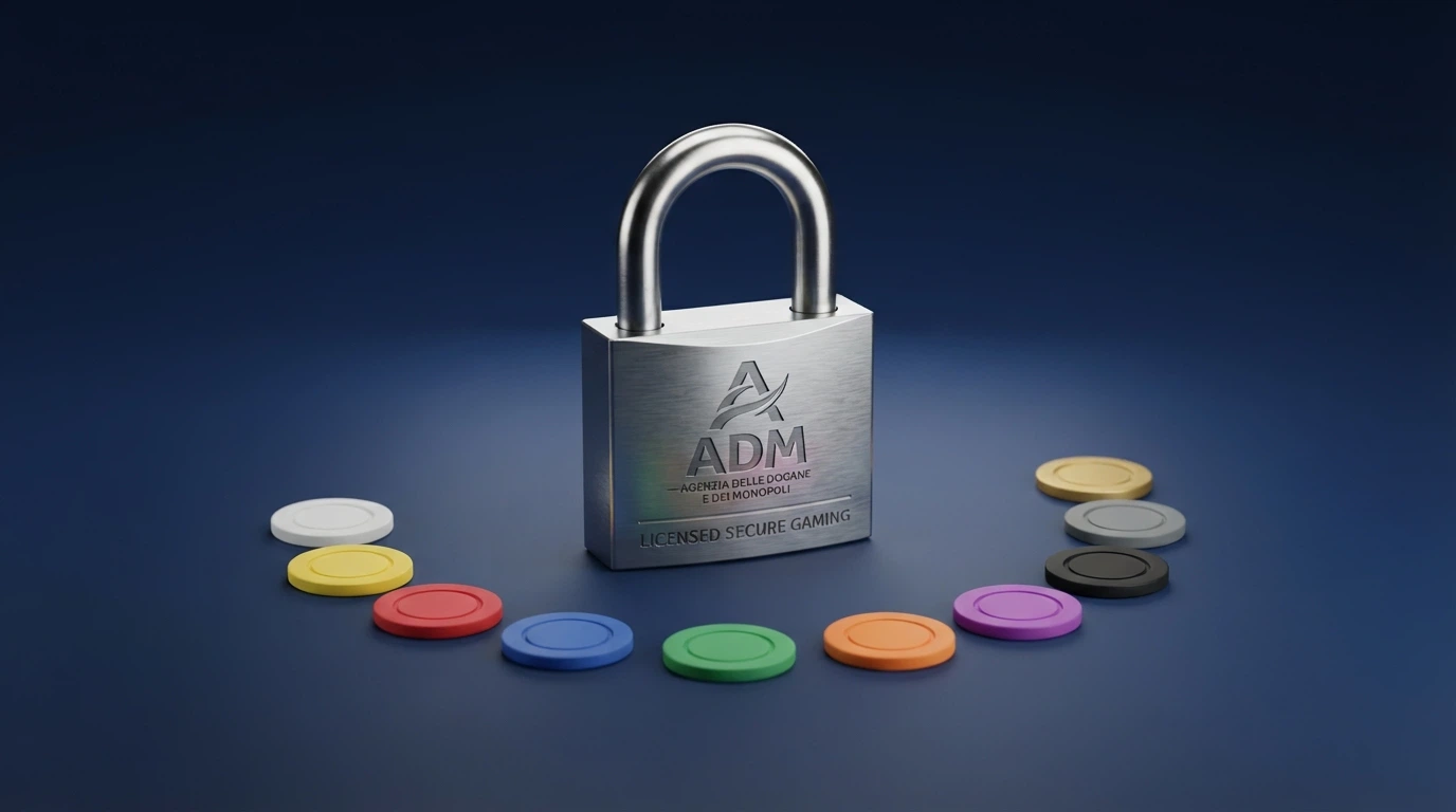 Loghi e licenze dei principali casinò ADM con deposito minimo affiancati in una griglia comparativa