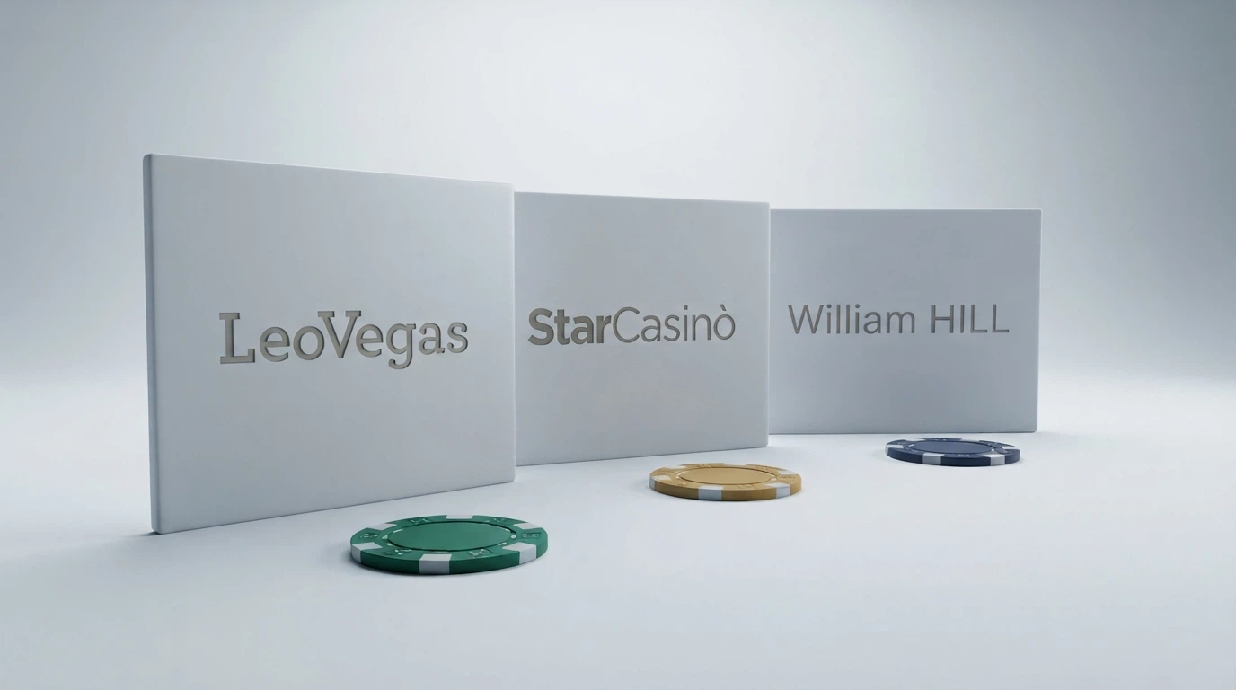 Schermata con i loghi dei casinò autorizzati ADM disposti in una griglia comparativa ordinata per wagering