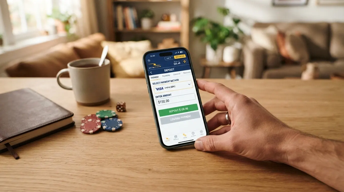 L'interfaccia di pagamento di un casinò online con Neteller selezionato come metodo, campi per importo e dettagli della transazione