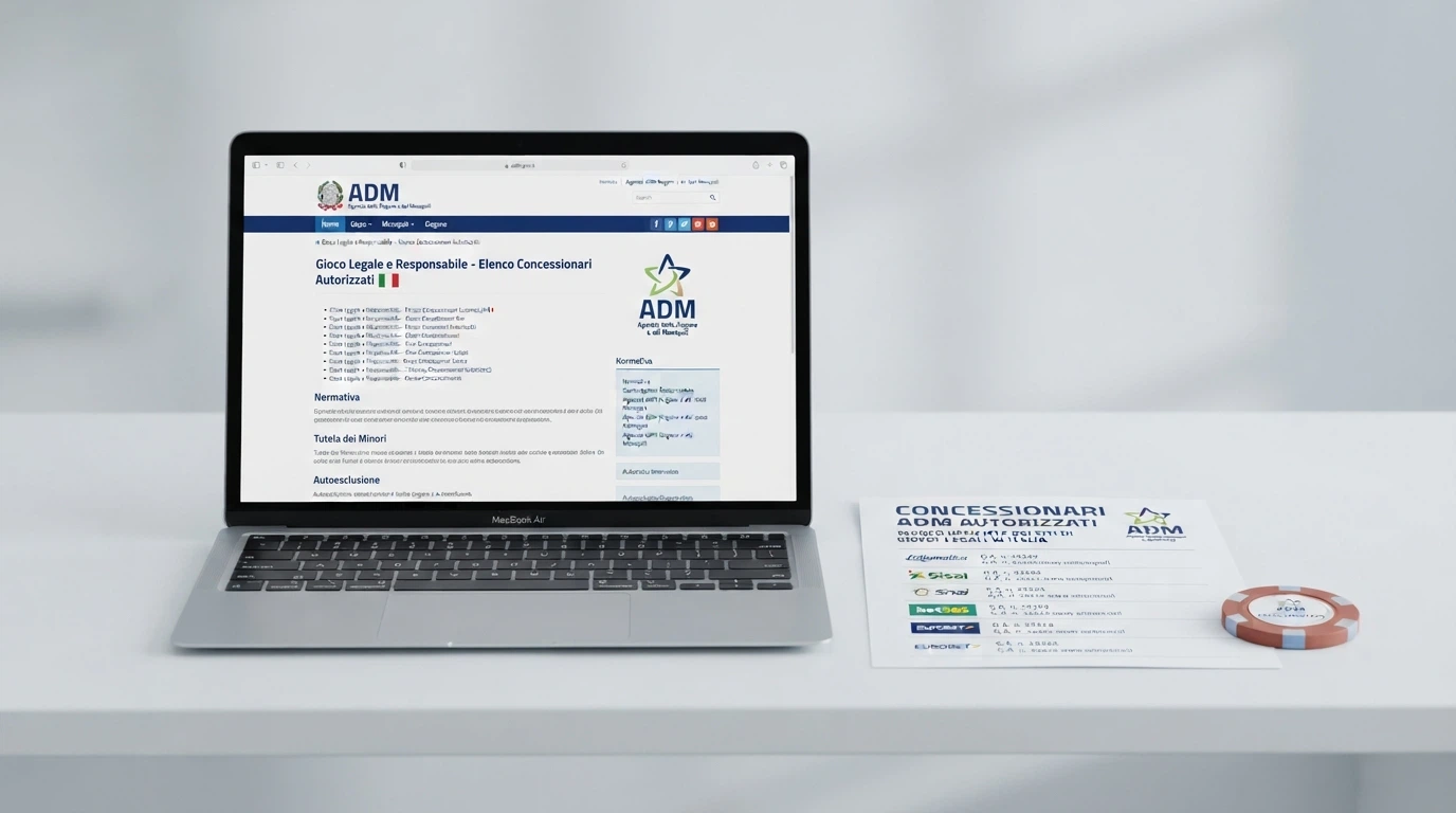 Il logo ufficiale dell’Agenzia delle Dogane e dei Monopoli accanto alla dicitura concessionario autorizzato, con un elenco di domini .it regolati