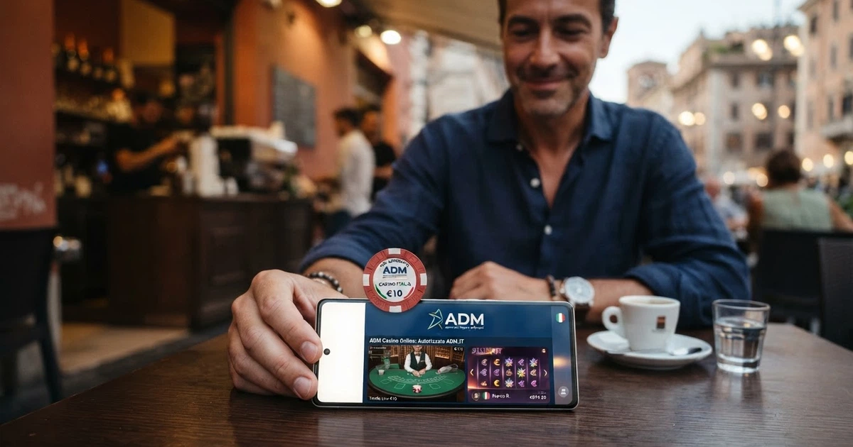 Un primo piano del codice GAD a cinque cifre visibile nel footer di un casinò online ADM, accanto al logo dell'Agenzia delle Dogane e dei Monopoli