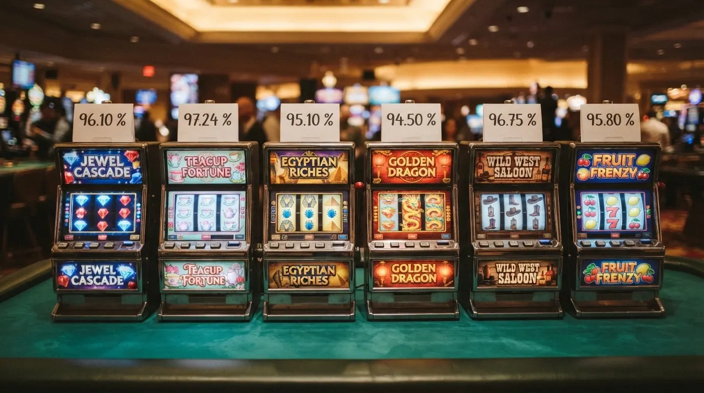 Una griglia visiva con sei slot machine online popolari in Italia — Starburst, Sphinx, White Rabbit, Book of Ra, Big Bass Bonanza, Money Train 3 — ciascuna accompagnata dalla percentuale RTP in evidenza e dal logo del provider