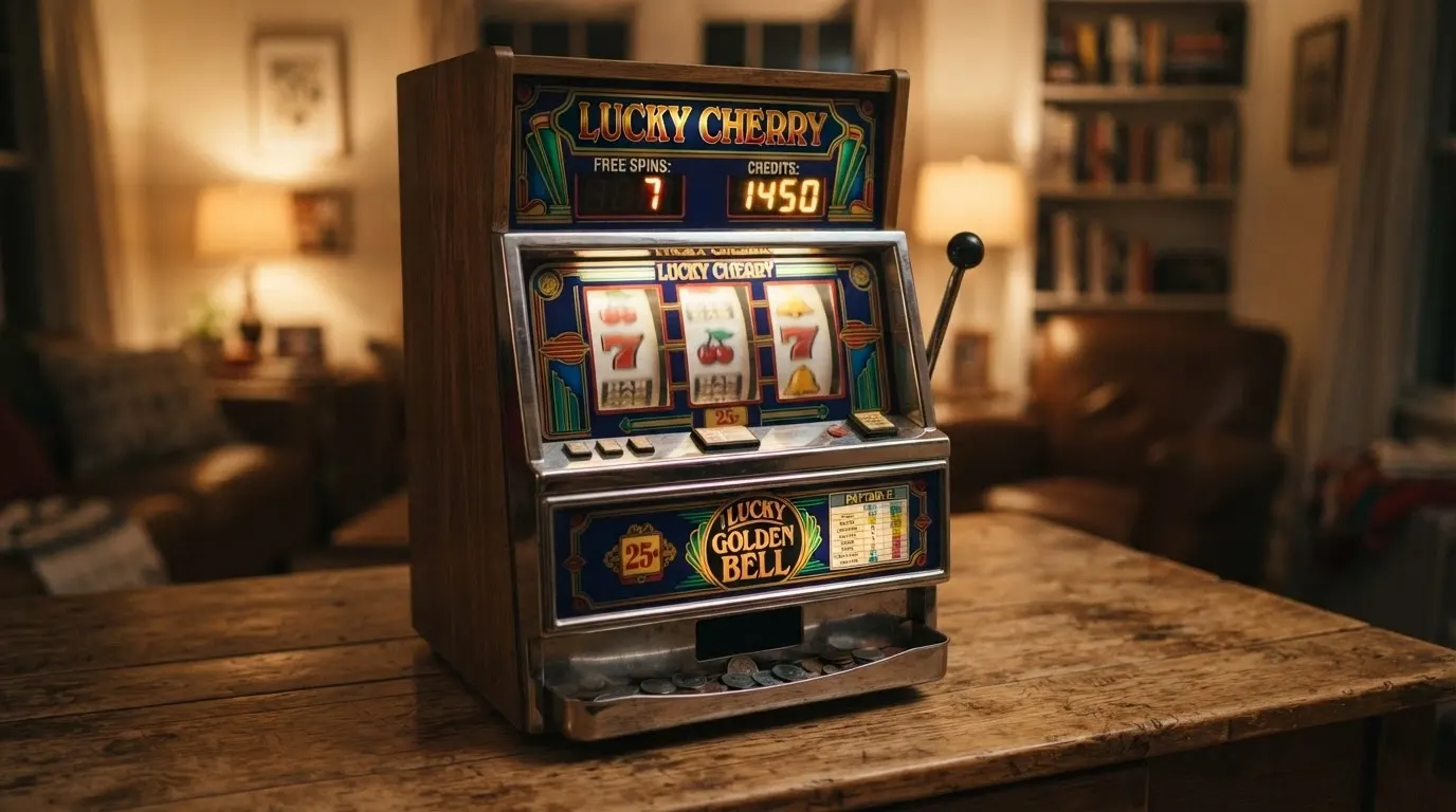 Schermata di una slot machine online con i rulli in movimento e l'indicatore dei giri gratis attivi